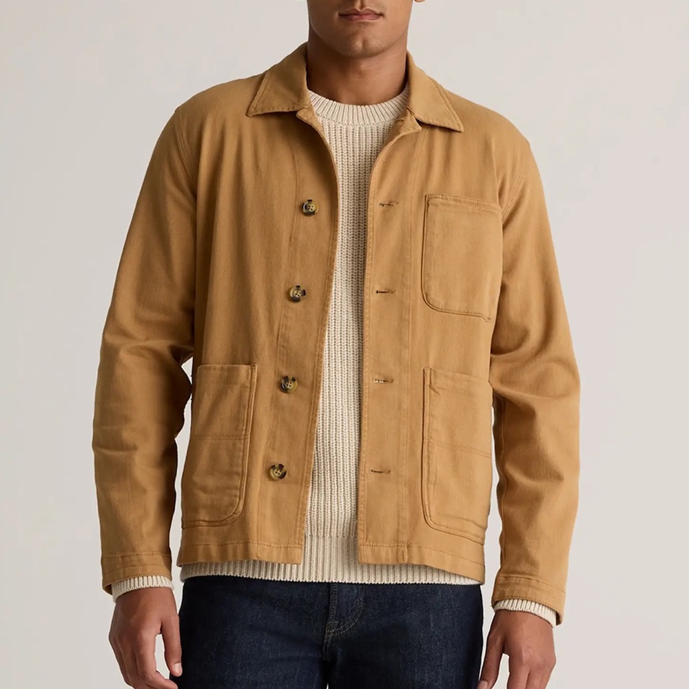 Quince Men’s Comfort Stretch Chore Jacket - XL - Tobacco
